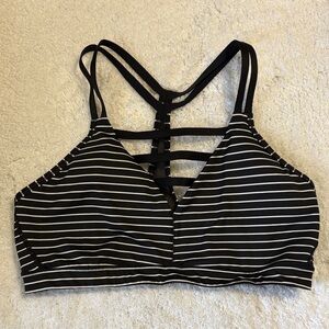 Victoria's Secret Black and White Striped Strappy Bralette